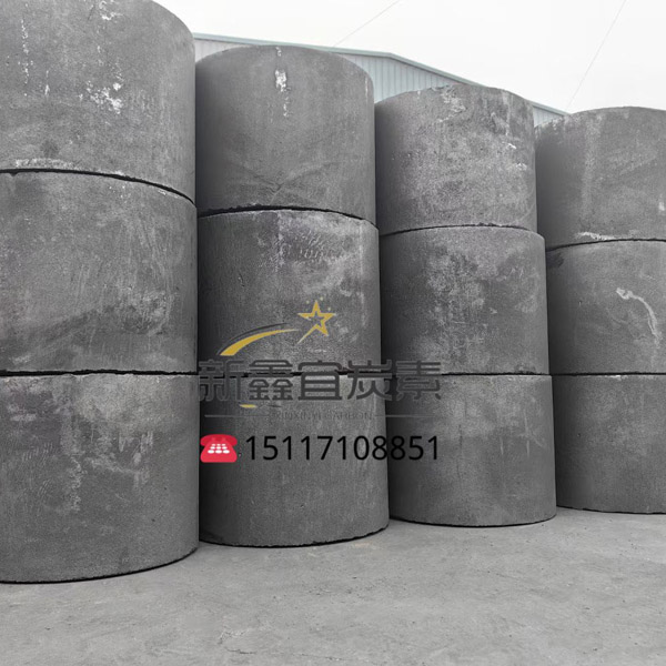 A graphite electrode with large diameter.