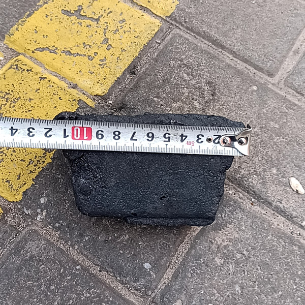 A graphite electrode with large diameter.