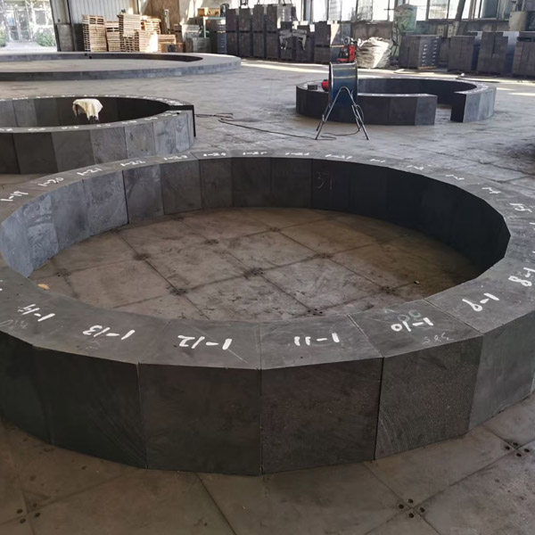 A graphite electrode with large diameter.