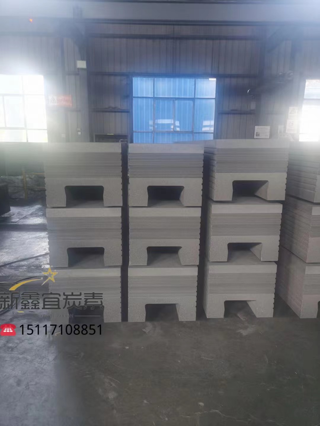 A graphite electrode with large diameter.